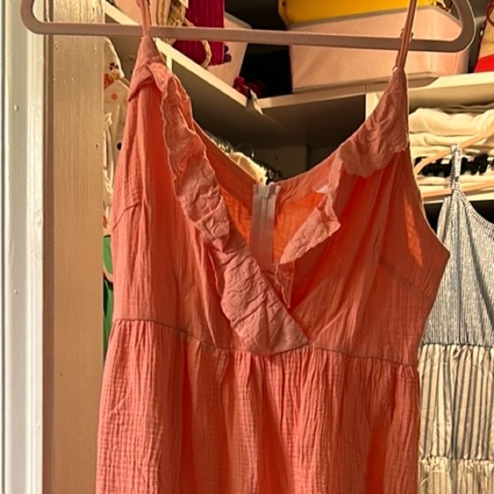 Peach colored dress